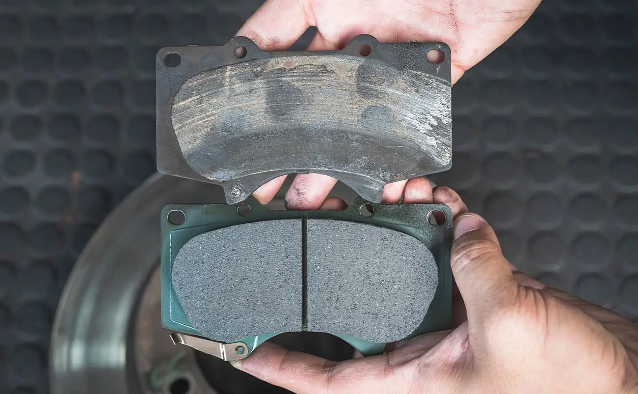 new car brake pads compared to old car brake pads