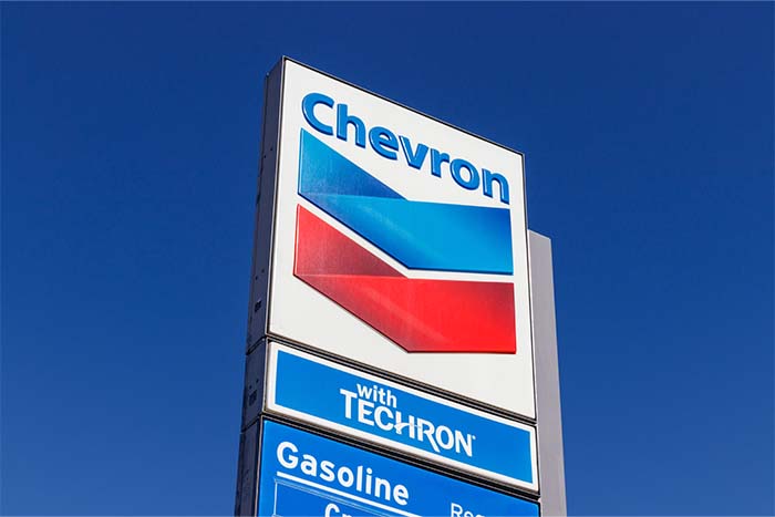 chevron gas station sign